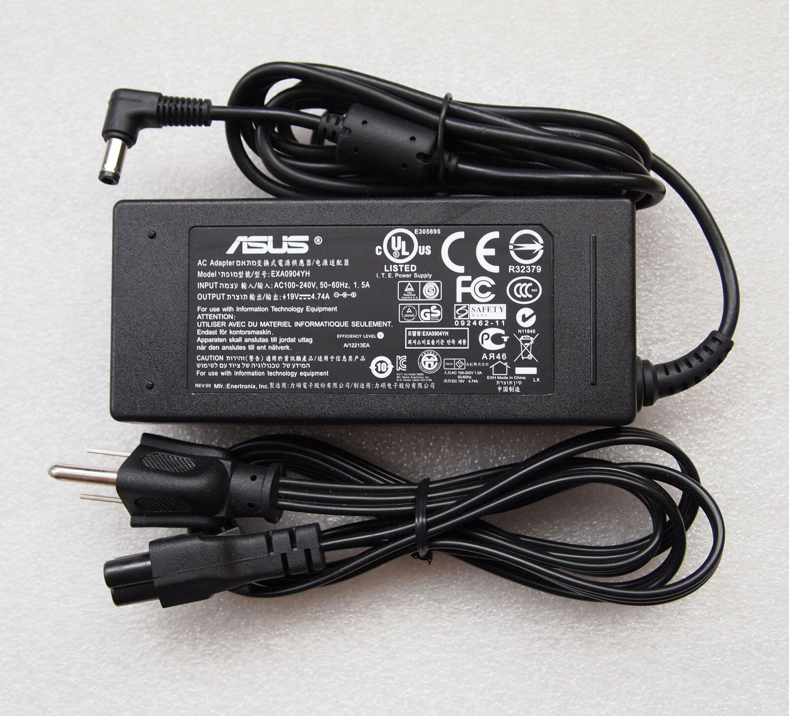 New ASUS EXA0904YH 19V 4.74A AC/DC Adapter Charger for Asus 90-N6EPW2000 90-N6EPW2010